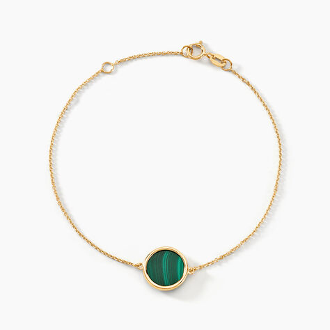 Bracelet Lucky Gems Or Jaune Malachite - Bracelets cha&icirc;nes Femme | Marc Orian
