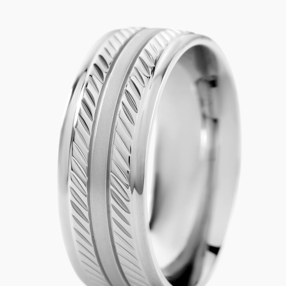 Bague Acier Blanc Jesper - Bijoux fantaisie Homme | Marc Orian