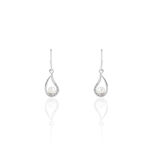 Boucles D'oreilles Pendantes Akiko Argent  Perle De Culture Et Oxyde - Pendantes Femme | Marc Orian