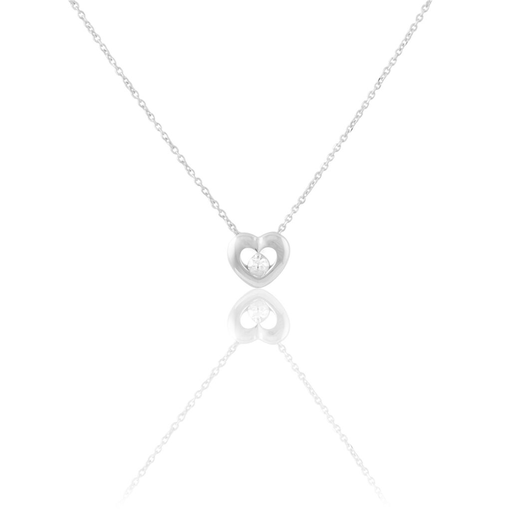Collier Purete Or Blanc Diamant - Colliers avec pierres Femme | Marc Orian