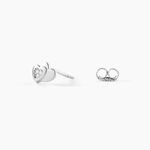 Boucles D'oreilles Puces Argent Blanc Dounyo Oxydes De Zirconium - Puces Femme | Marc Orian