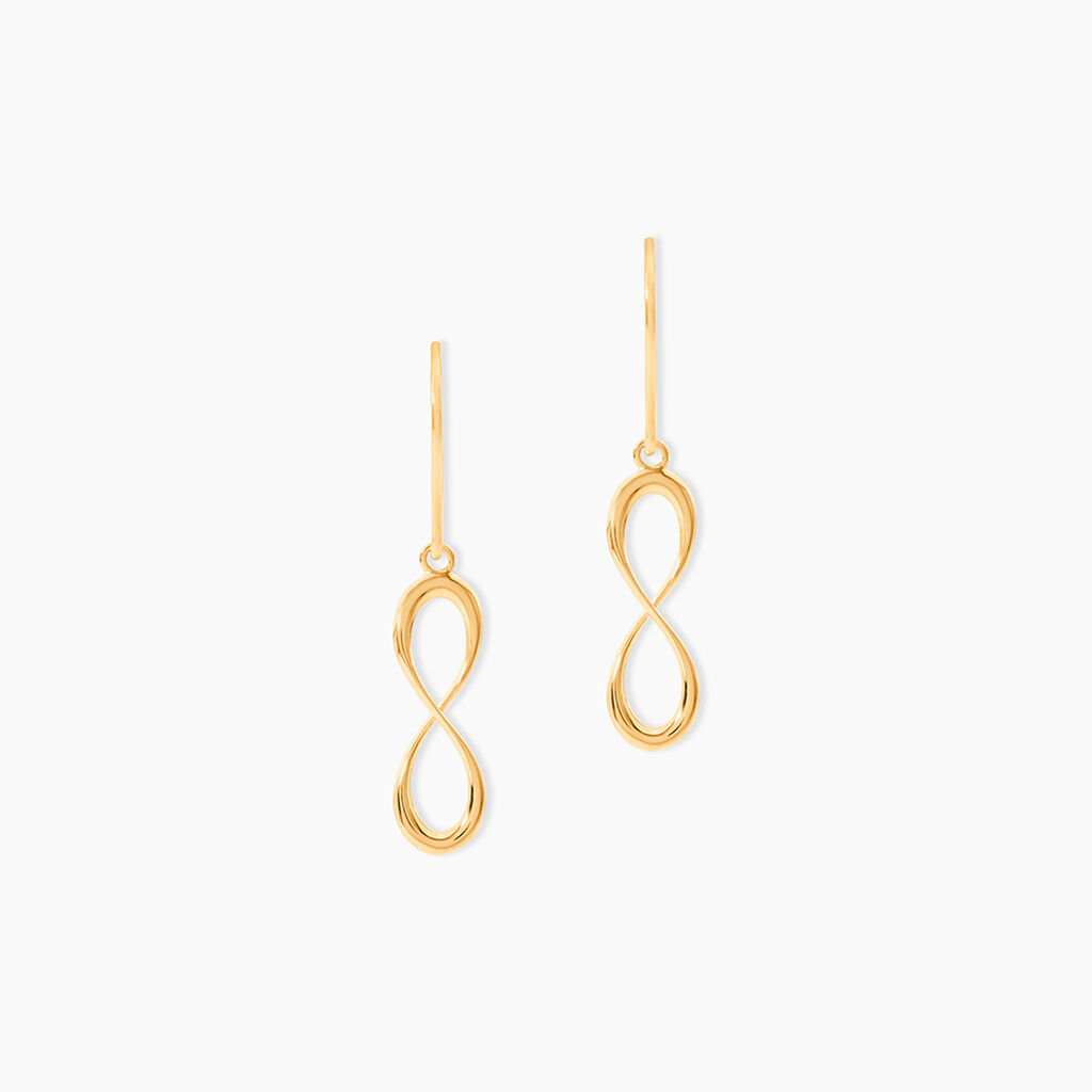 Boucles D'oreilles Pendantes Spya Infini Or Jaune - Pendantes Femme | Marc Orian