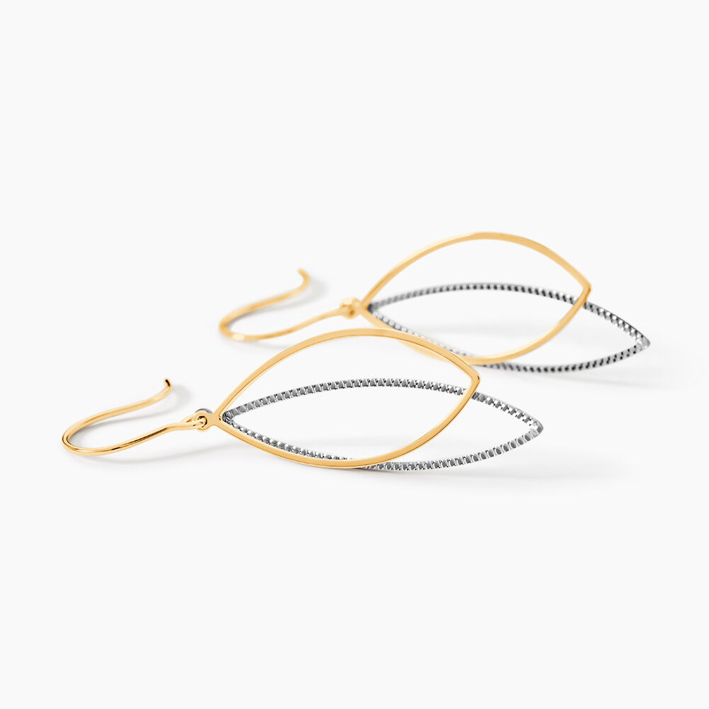 Boucles D'oreilles Pendantes Anila Gouttes Or Bicolore - Pendantes Femme | Marc Orian