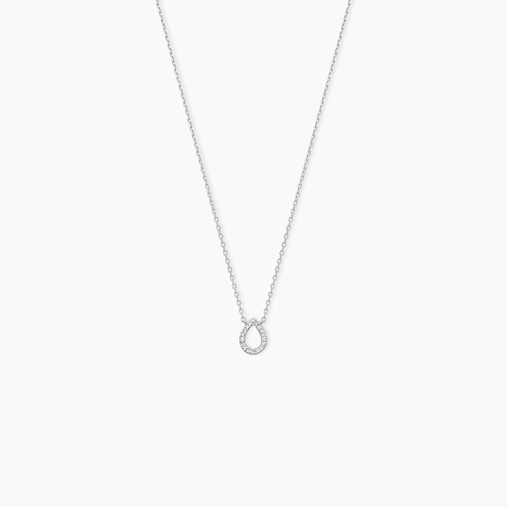 Collier Maude Or Blanc Diamant - Colliers avec pierres Femme | Marc Orian