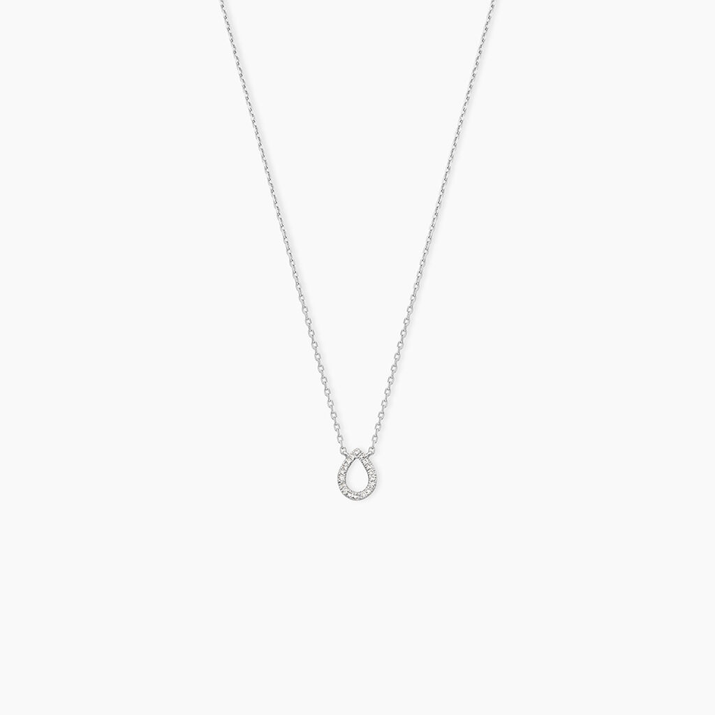 Collier Maude Or Blanc Diamant - Colliers avec pierres Femme | Marc Orian