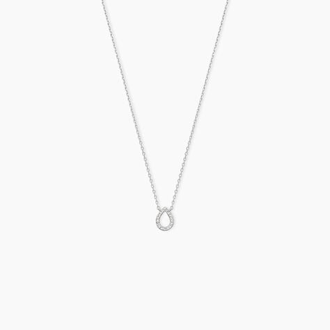 Collier Maude Or Blanc Diamant - Colliers avec pierres Femme | Marc Orian