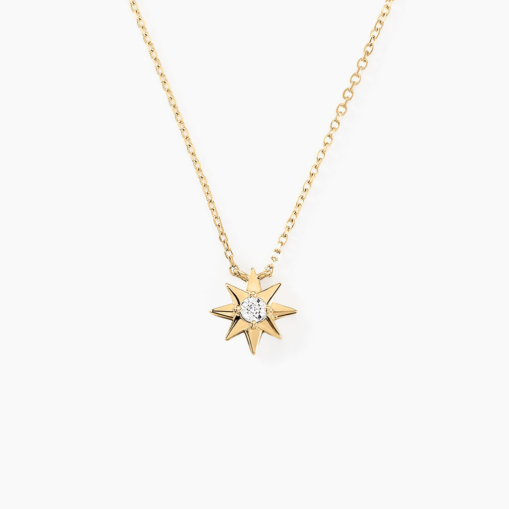 Collier Confucius Or Jaune Diamant - Colliers avec pierres Femme | Marc Orian