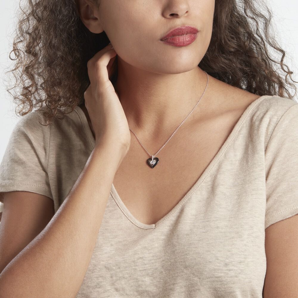 Collier Clarah Argent Blanc Céramique Et Oxyde De Zirconium - Colliers avec pierres Femme | Marc Orian