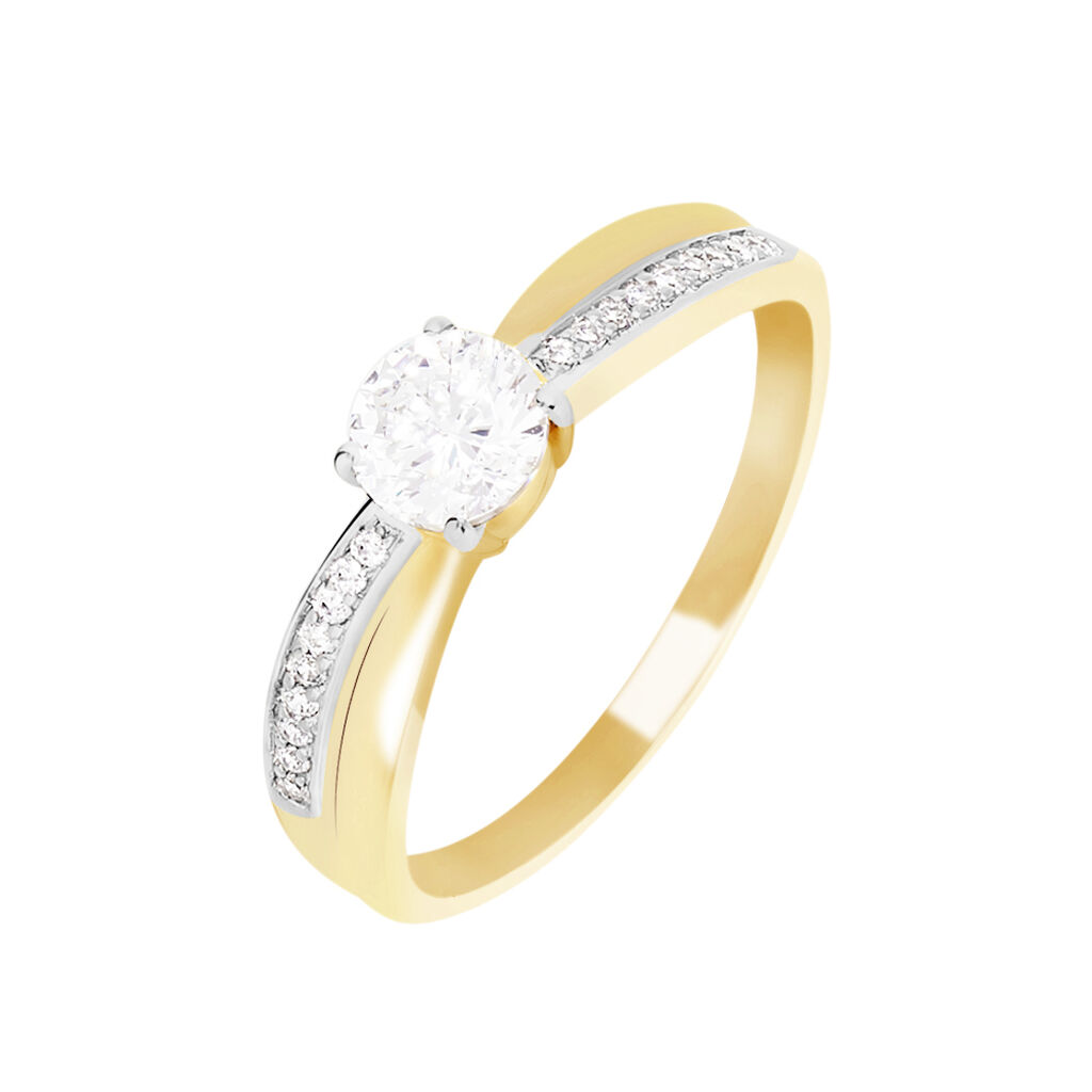 Bague Solitaire Raska Or Jaune Oxyde De Zirconium - Solitaires Femme | Marc Orian