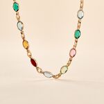 Collier Ilvaae Plaqu&eacute; Or Jaune Pierre De Synthese - Colliers avec pierres Femme | Marc Orian