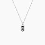 Pendentif Tiki Argent Blanc Onyx - Bijoux fantaisie Femme | Marc Orian