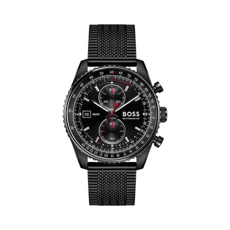 Montre Hugo Boss Skytraveller Pro Noir - Montres &eacute;tanches Homme | Marc Orian