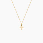 Pendentif Canice Croix Or Jaune Oxyde De Zirconium - Pendentifs Femme | Marc Orian