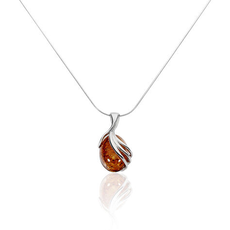 Collier Argent Blanc Aleina Ambre - Colliers avec pierres Femme | Marc Orian