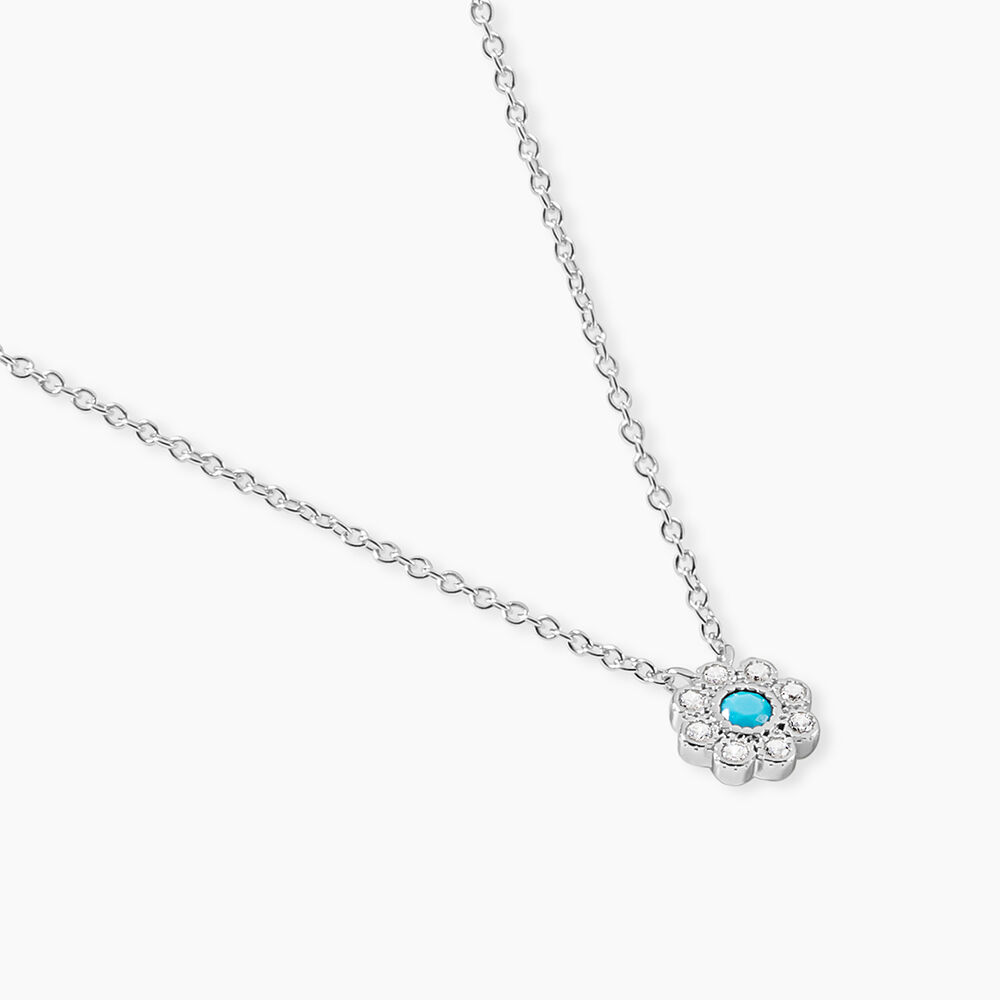 Collier Aurel Argent Blanc Turquoise Oxyde De Zirconium - Colliers avec pierres Femme | Marc Orian
