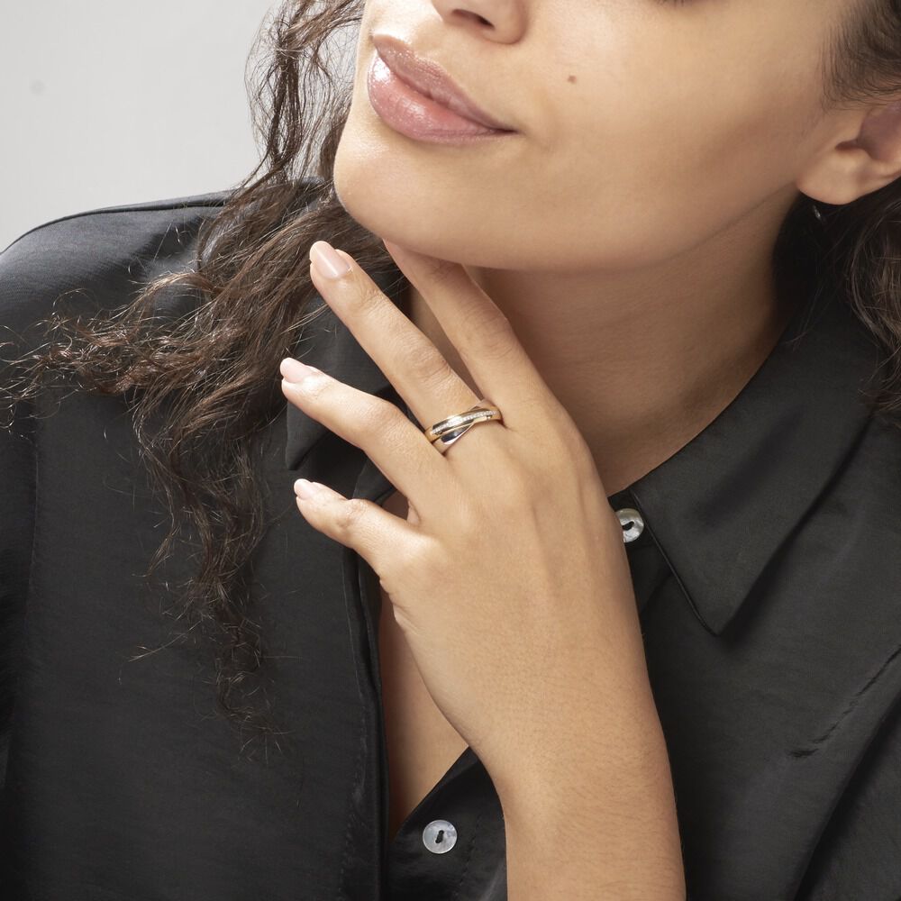 Bague Andrette Or Bicolore Diamant - Bagues pierres précieuses Femme | Marc Orian