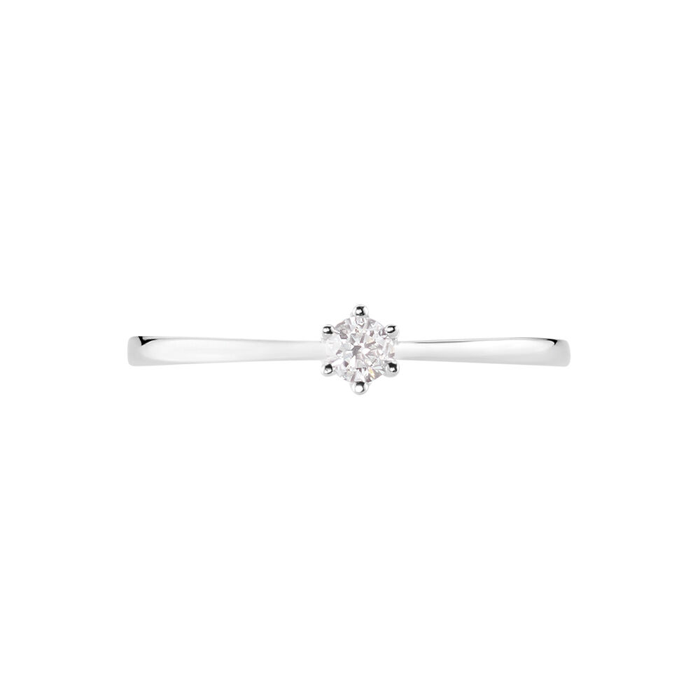 Bague Solitaire Athena Or Blanc Diamant - Solitaires Femme | Marc Orian