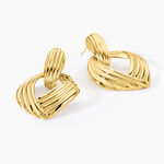 Boucles D'oreilles Pendantes Estefany Acier Inoxydable Dor&eacute; - Pendantes Femme | Marc Orian