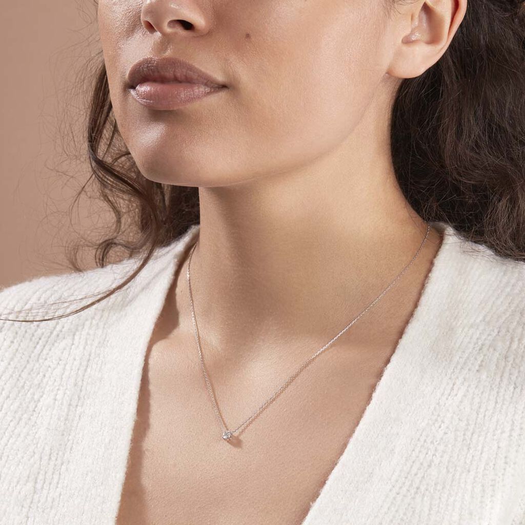 Collier Ponama Or Blanc Oxyde De Zirconium - Colliers Femme | Marc Orian