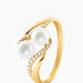 Bague Loeva Or Jaune Perle De Culture Et Oxyde De Zirconium - Bagues vintage Femme | Marc Orian