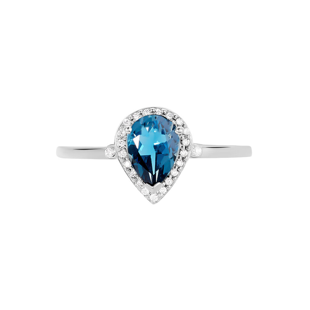 Bague Anatolie Or Blanc Topaze Et Oxyde De Zirconium - Bagues Femme | Marc Orian