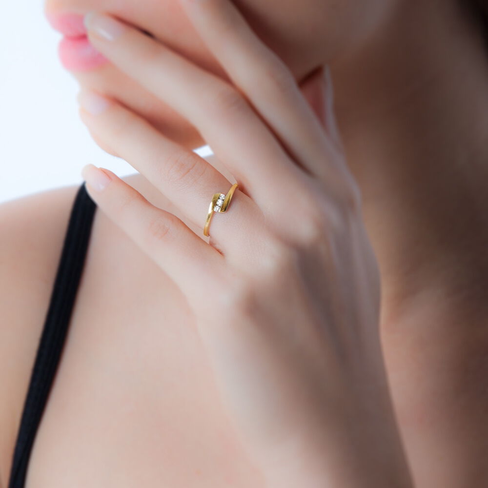 Bague Trilogie Or Jaune Diamant - Bagues fiançailles Femme | Marc Orian