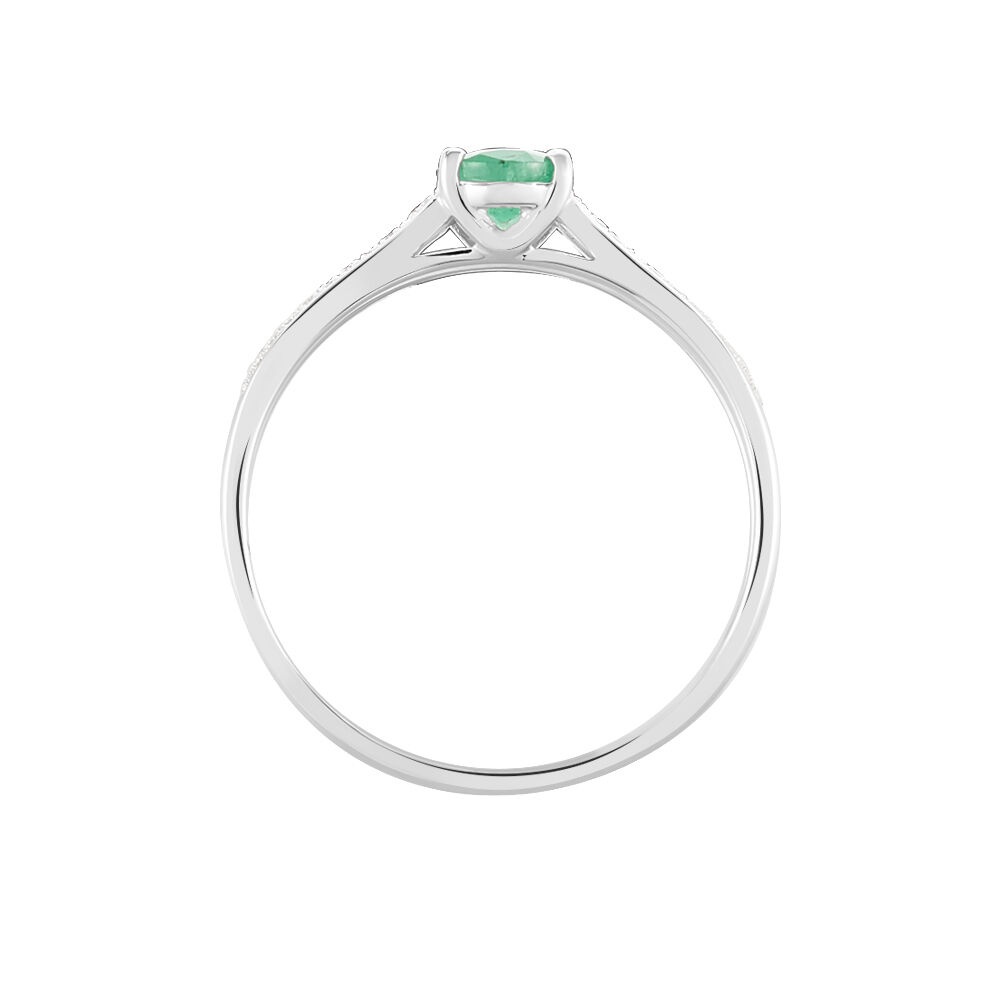 Bague Crista Or Blanc Emeraude Et Diamant - Bagues vintage Femme | Marc Orian
