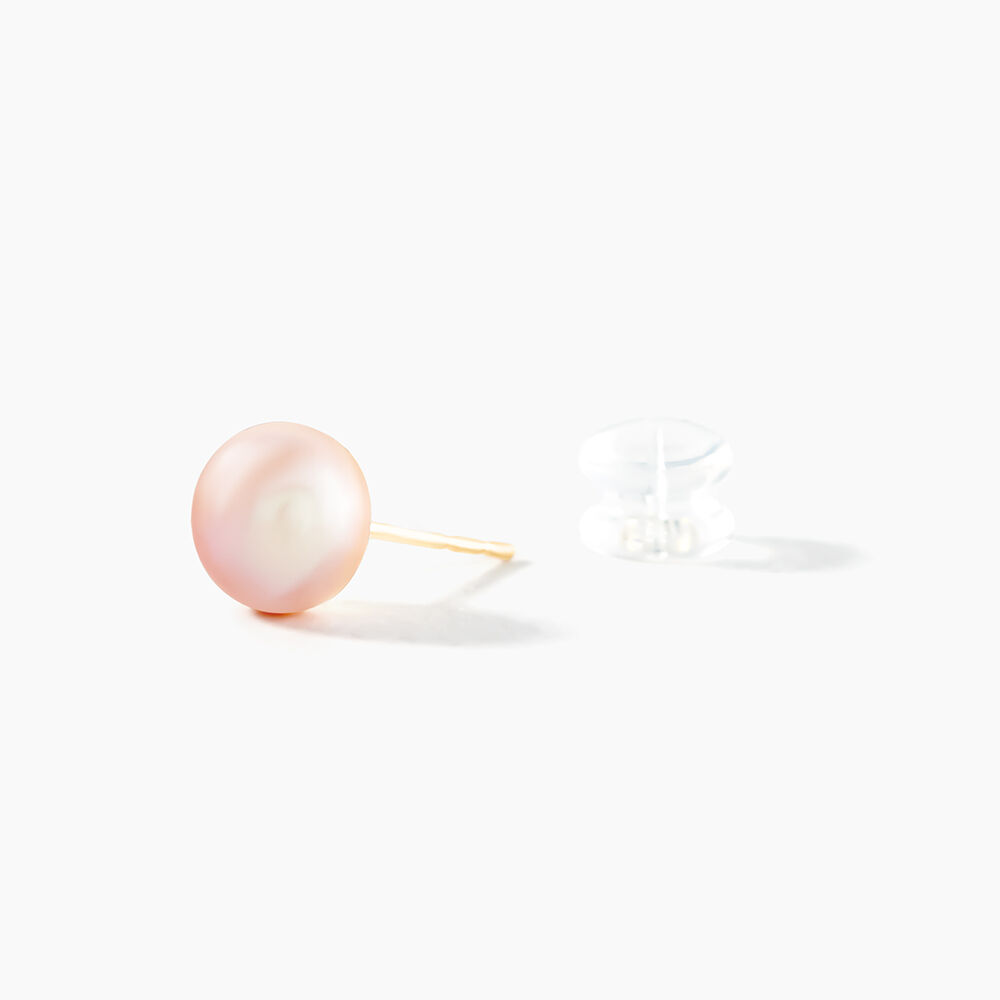 Boucles D'oreilles Puces Ursulina Or Jaune Perle De Culture - Boucles d'oreilles mariage Femme | Marc Orian