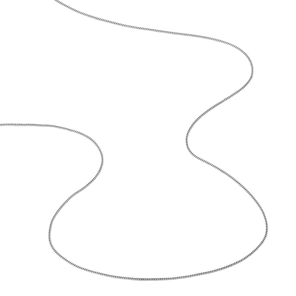 Cha&icirc;ne Iris Maille Gourmette Or Blanc - Chaines Femme | Marc Orian