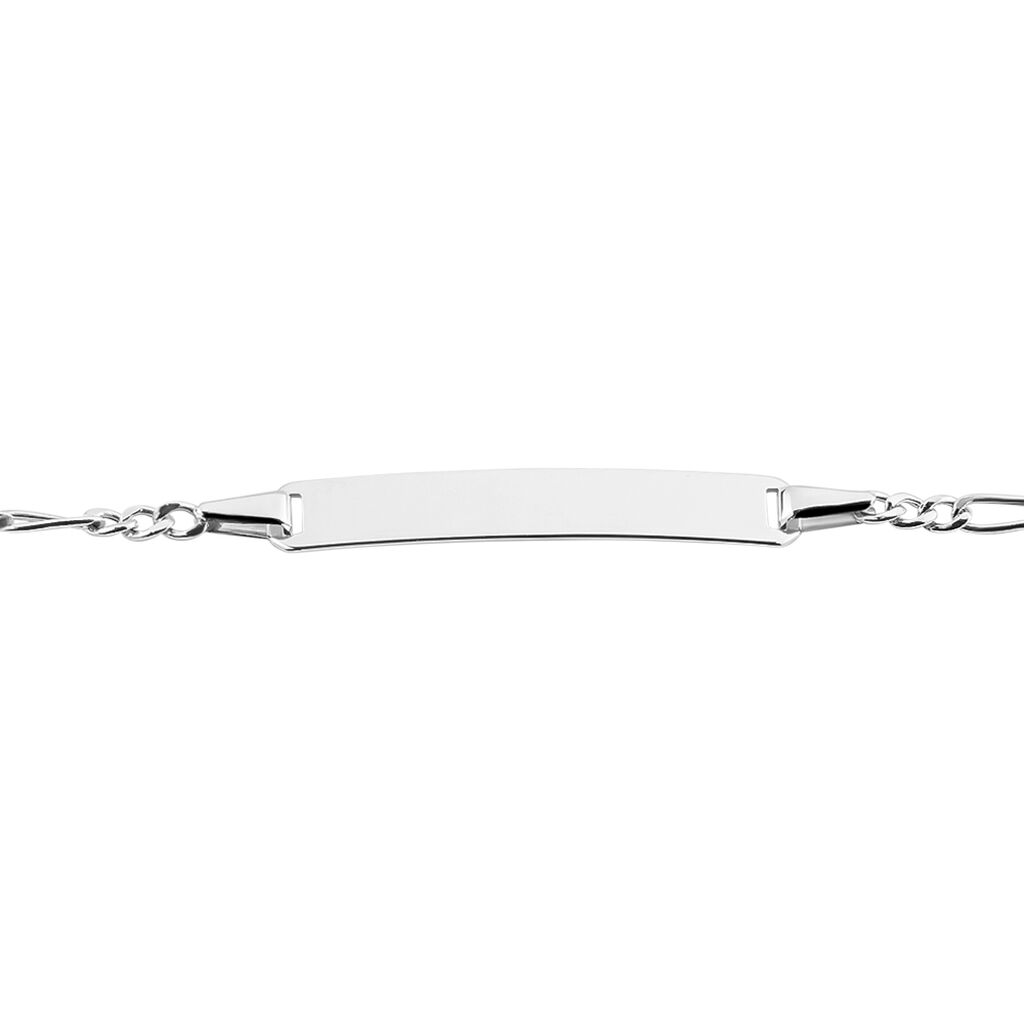Bracelet Identité Bebe Bartolomee Or Blanc - Gourmettes Enfant | Marc Orian