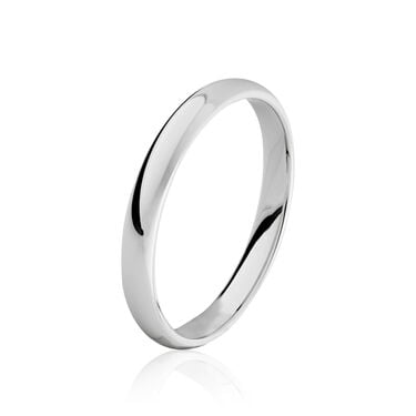 Alliance Demi Jonc Or Blanc