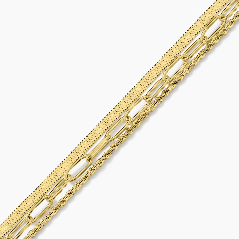 Bracelet Mandera Acier Jaune - Bracelets chaînes Femme | Marc Orian