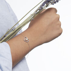 Bracelet Gaven Or Blanc Perle De Culture Oxyde Zirconium - Bracelets chaînes Femme | Marc Orian