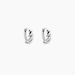 Cr&eacute;oles Fulk Argent Blanc Oxyde De Zirconium - Cr&eacute;oles Femme | Marc Orian