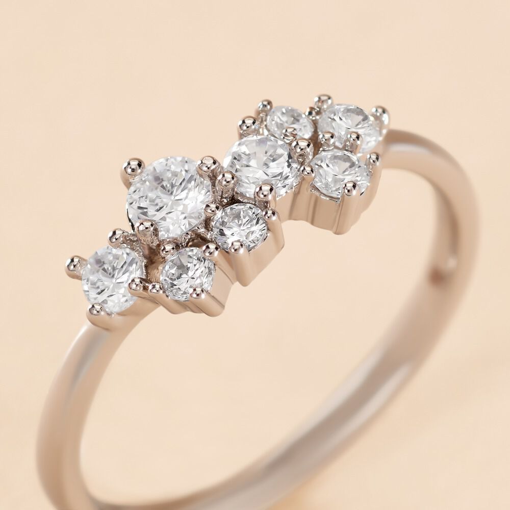 Bague Eden Argent Blanc Oxyde De Zirconium - Bagues avec pierre Femme | Marc Orian