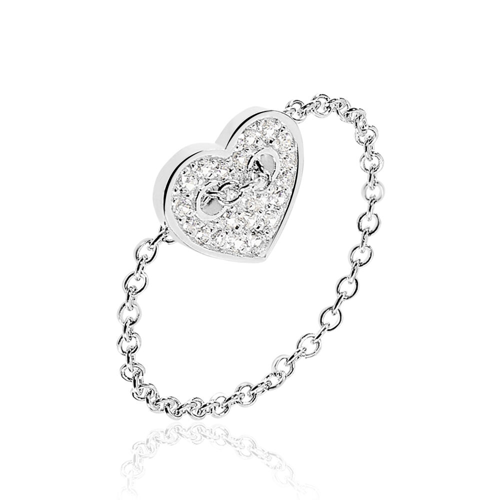 Bague Eliza Argent Blanc Oxyde De Zirconium - Bijoux fantaisie Femme | Marc Orian