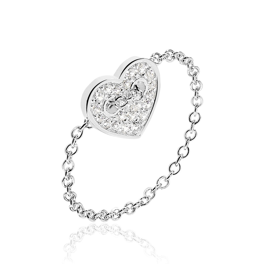 Bague Eliza Argent Blanc Oxyde De Zirconium - Bijoux fantaisie Femme | Marc Orian