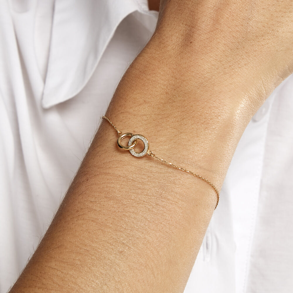 Bracelet Ciate Or Jaune - Bracelets Anneaux Entrelaces Femme | Marc Orian