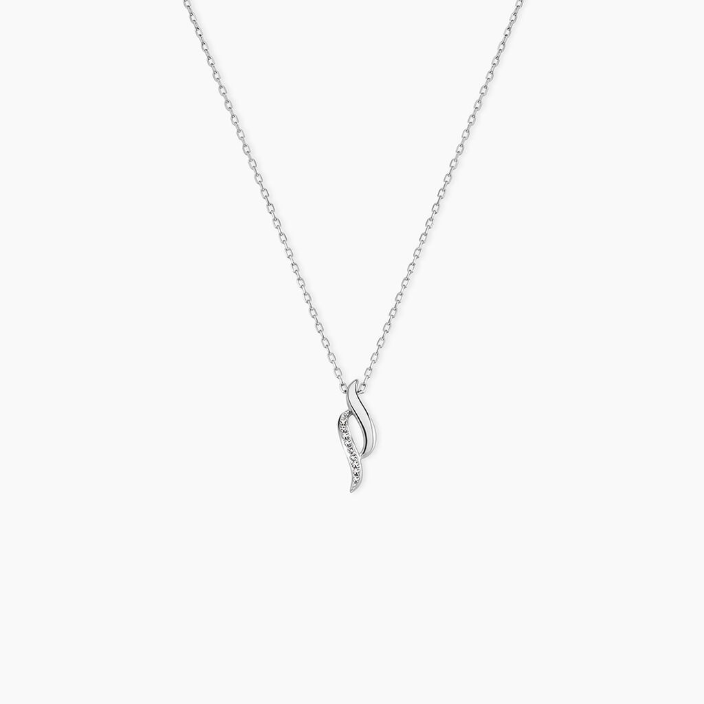Collier Tylane Or Blanc Diamant - Colliers avec pierres Femme | Marc Orian