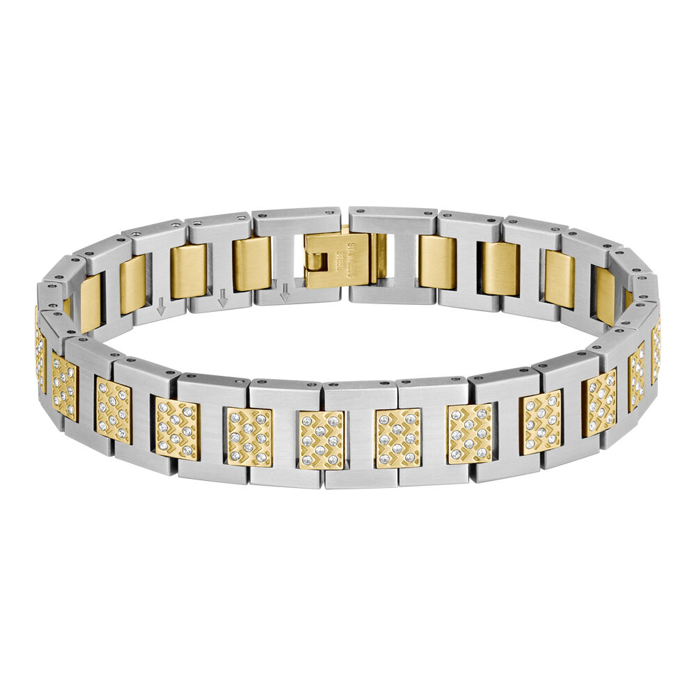 Bracelet Lacoste Metropole Acier Bicolore - Bracelets cha&icirc;nes Unisex | Marc Orian