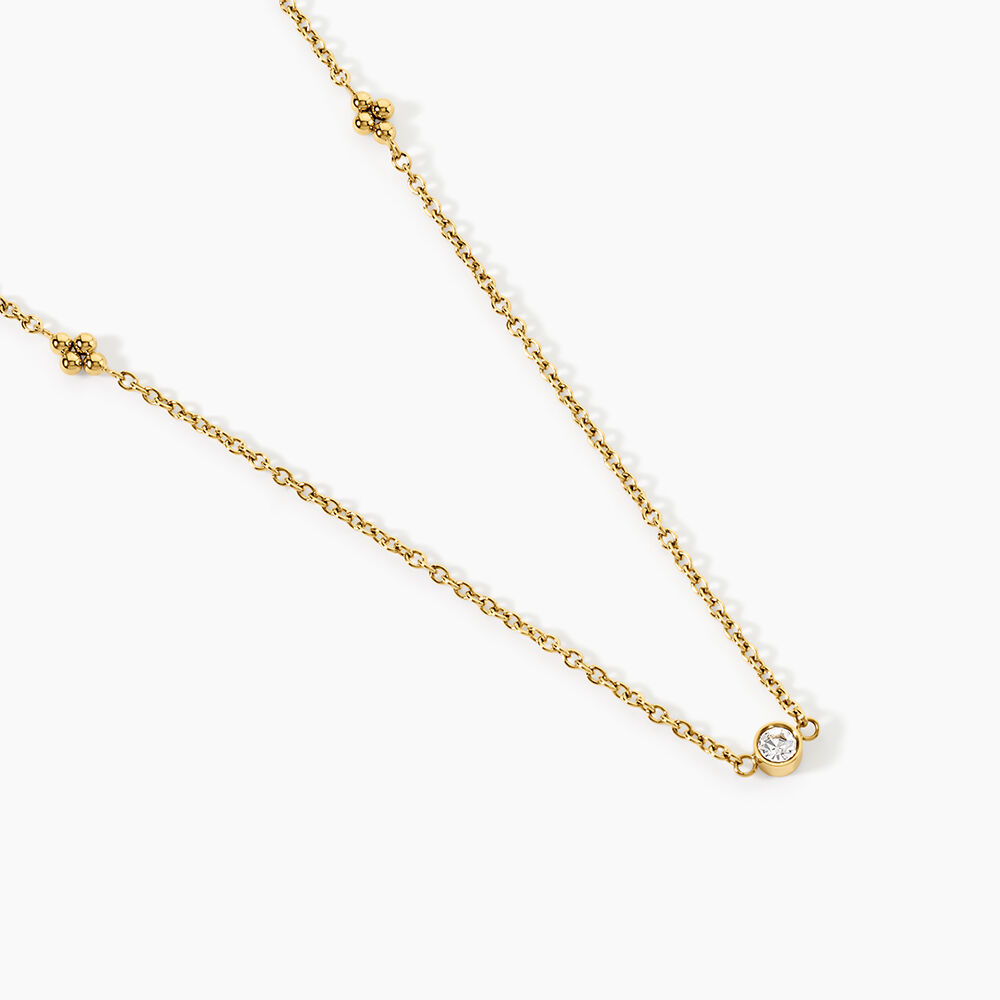 Collier Eva Acier Jaune Cristaux - Colliers avec pierres Femme | Marc Orian