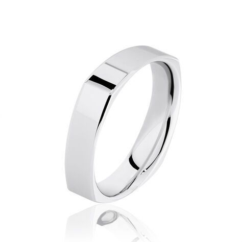 Alliance Carree Polie Or Blanc - Alliances duo Unisex | Marc Orian