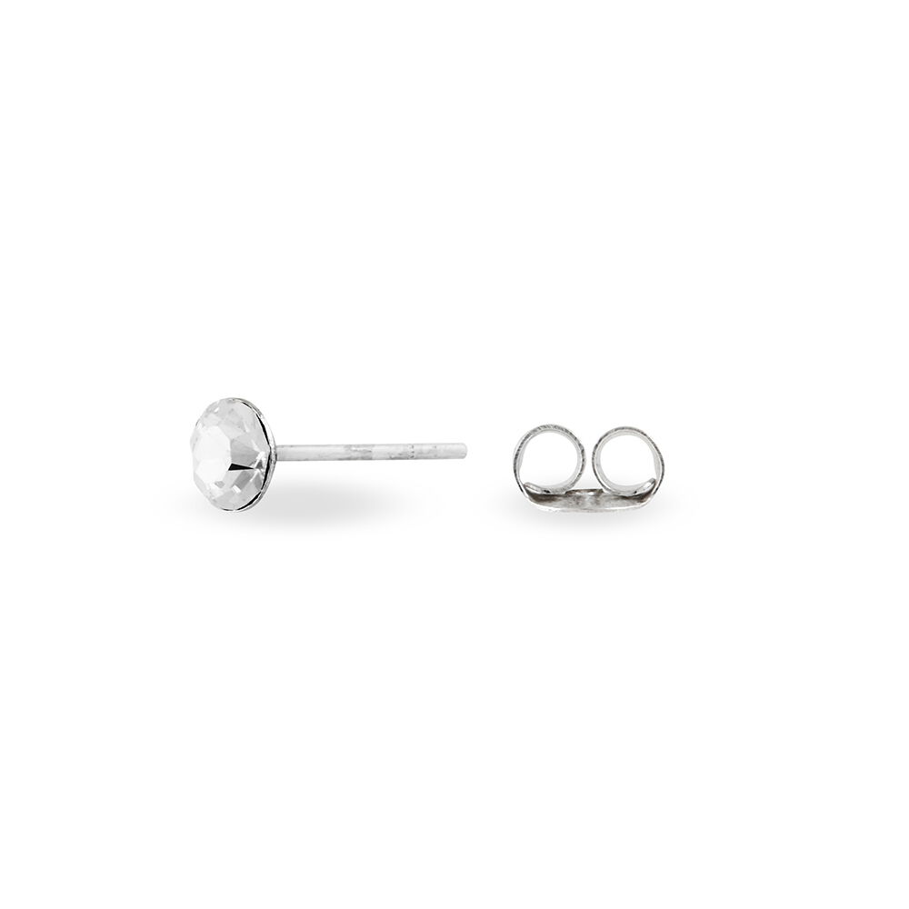 Boucles D'oreilles Puces Loeiza Argent Blanc Oxyde De Zirconium - Puces Femme | Marc Orian