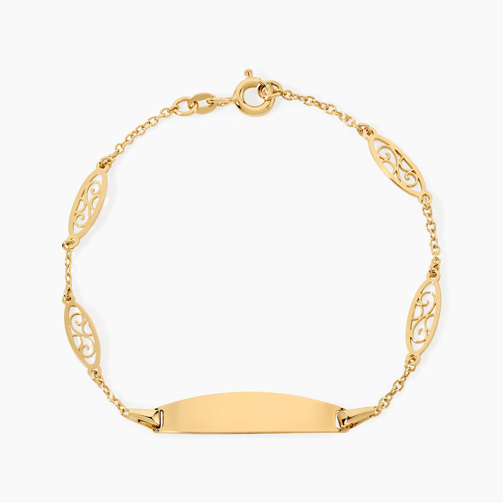 Bracelet Identit&eacute;e Eudoxie Argent Dor&eacute; A L'Or 750/1000 - Gourmettes Femme | Marc Orian