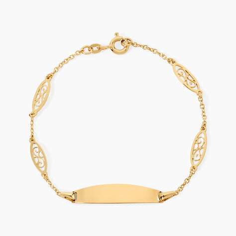Bracelet Identit&eacute;e Eudoxie Argent Dor&eacute; A L'Or 750/1000 - Gourmettes Femme | Marc Orian