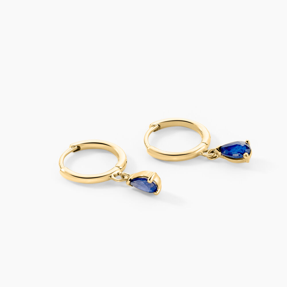 Creoles Pluie D'Eclat Or Jaune Saphir - Boucles d'oreilles mariage Femme | Marc Orian