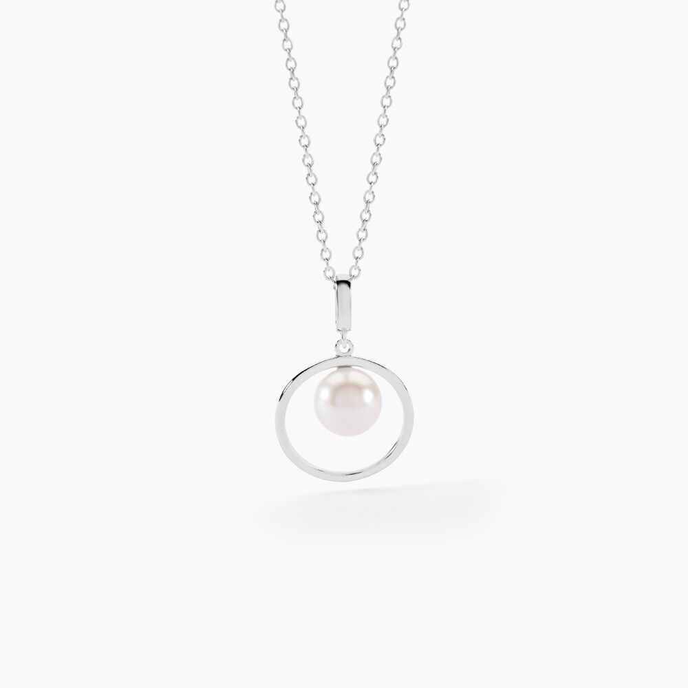 Collier Ivana Argent Blanc Perle De Culture - Colliers avec pierres Femme | Marc Orian