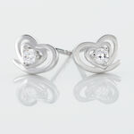 Boucles D'oreilles Puces Alou Argent Blanc Oxyde De Zirconium - Puces Femme | Marc Orian