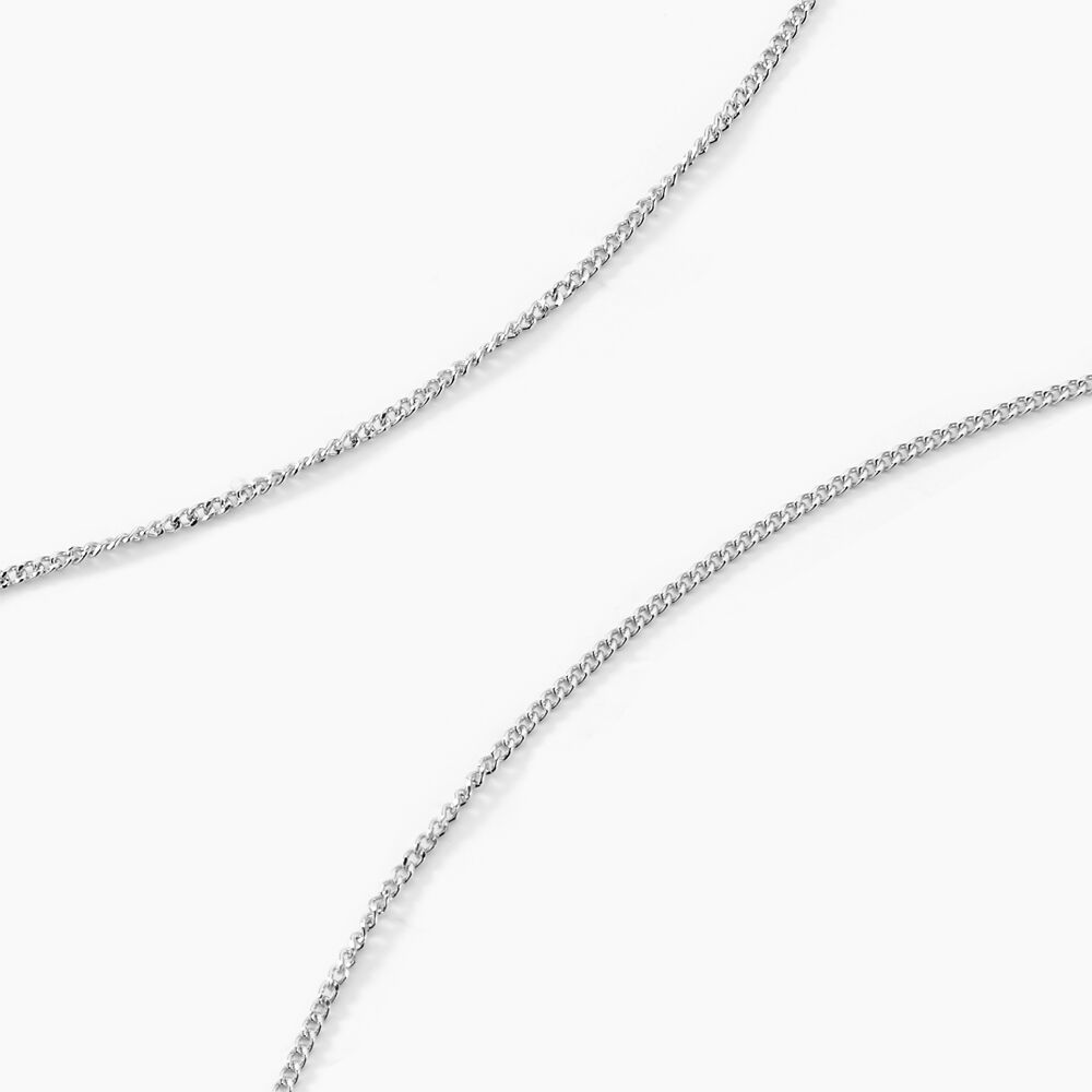 Chaîne Iris Maille Gourmette Or Blanc - Chaines Femme | Marc Orian