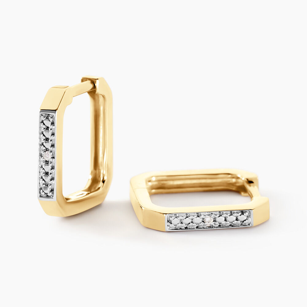 Créoles Lance Or Jaune Diamant - Créoles Femme | Marc Orian